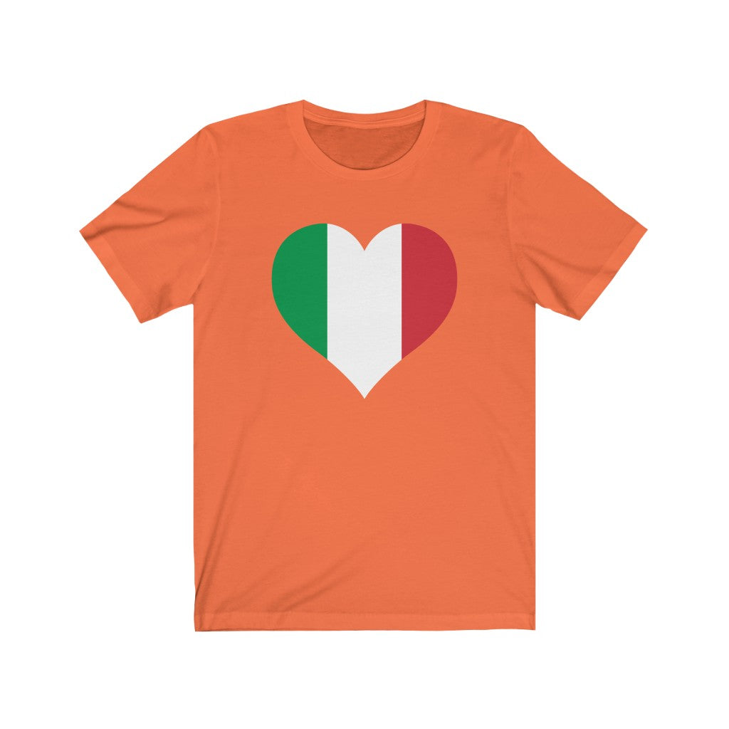 Italy Heart Flag Premium Tee - Unisex