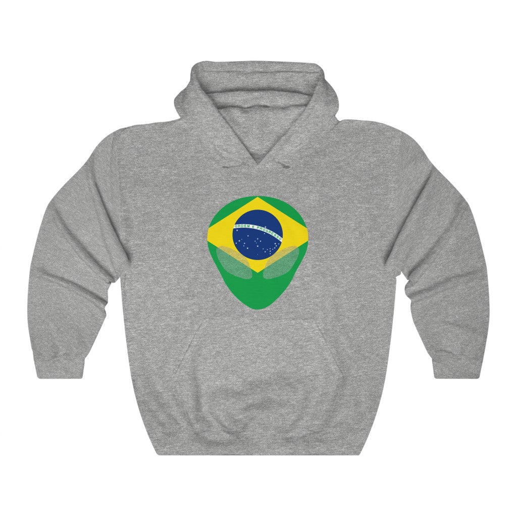 Brazil Alien Flag Hoodie Sweatshirt - Unisex
