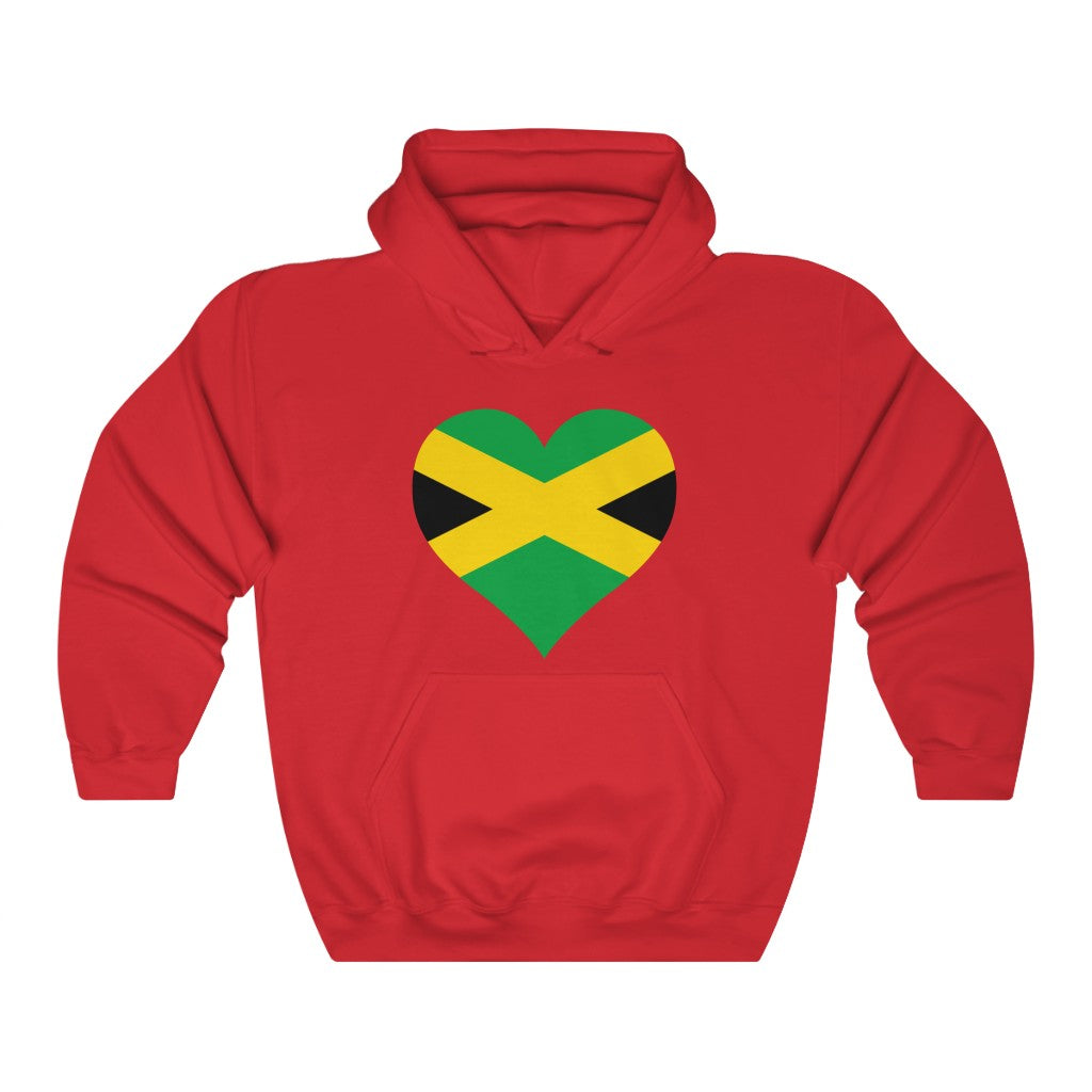 Jamaica Heart Flag Hoodie Sweatshirt - Unisex