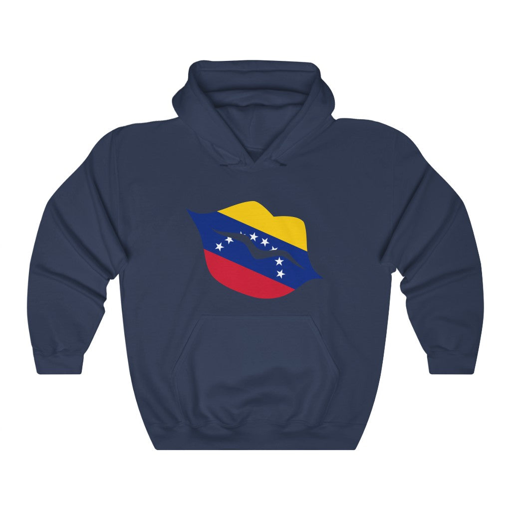 Venezuela Lips Flag Hoodie Sweatshirt - Unisex