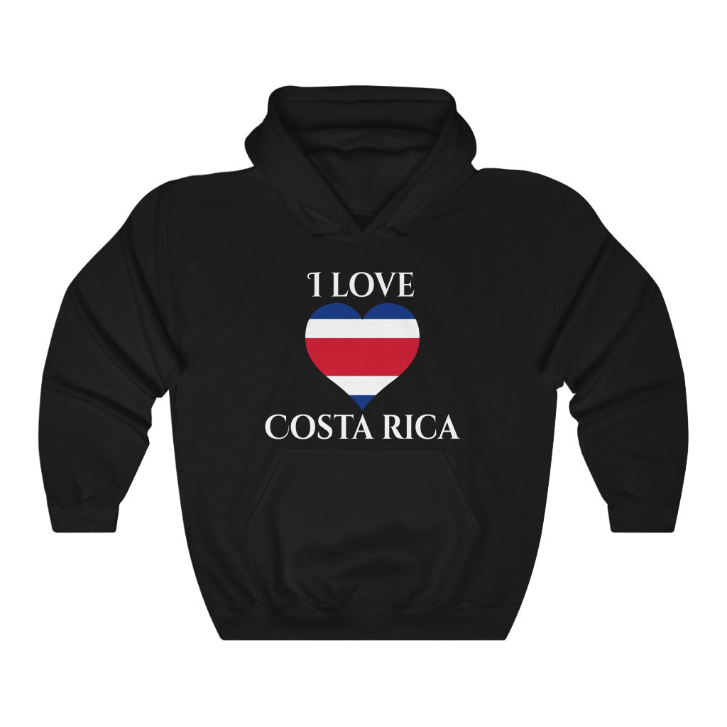 Costa Rica Heart Flag Hoodie Sweatshirt 2 - Unisex