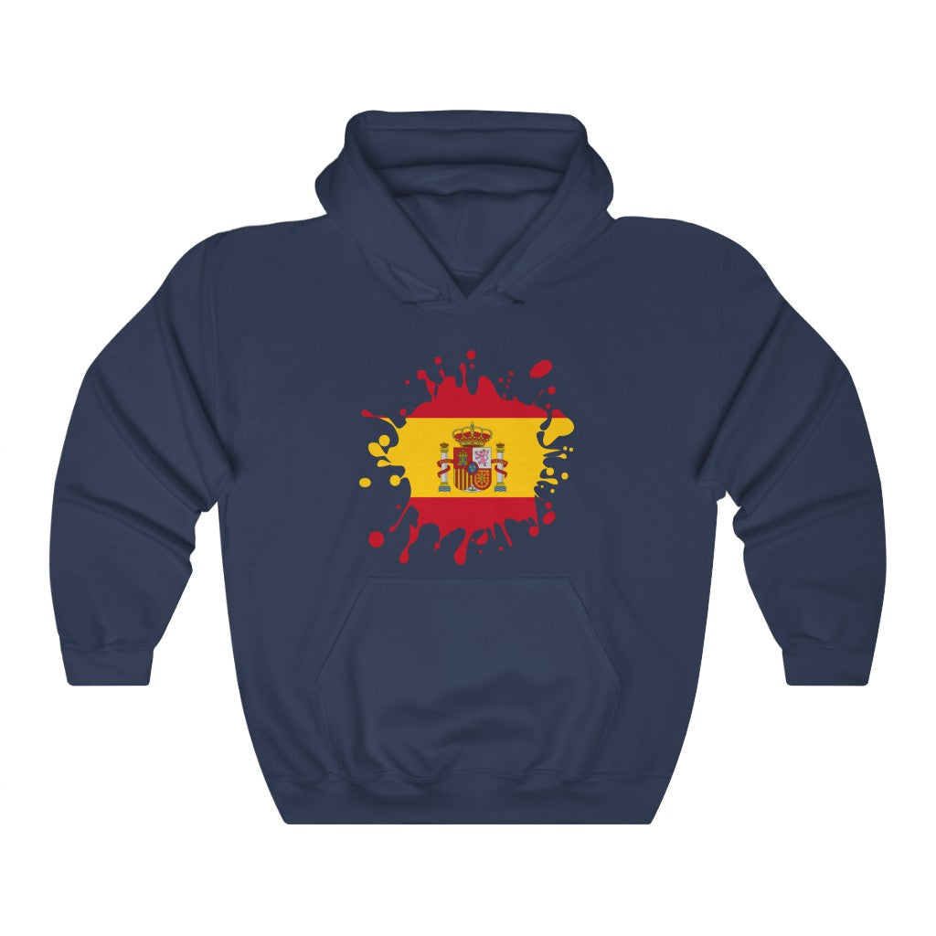 Spain Splat Flag Hoodie Sweatshirt - Unisex