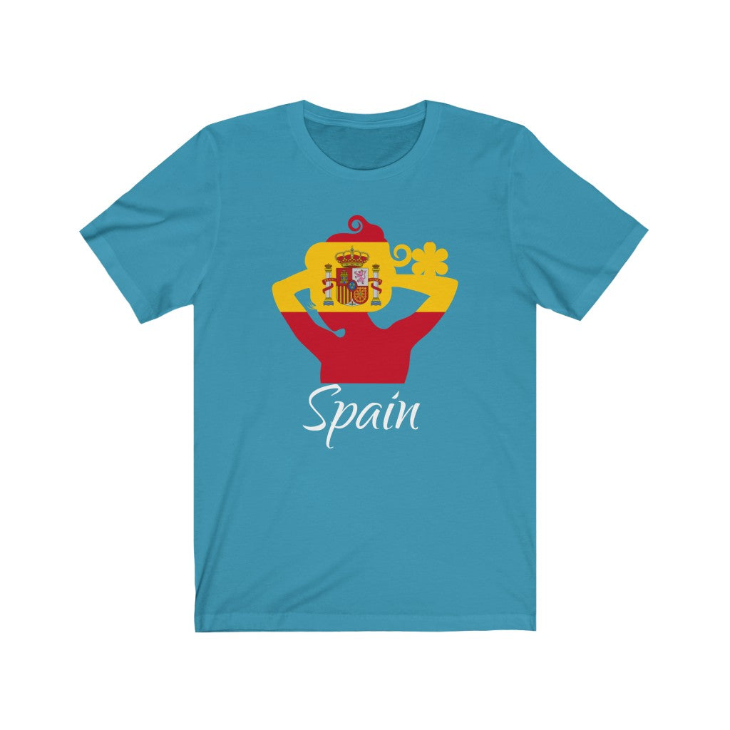 Spain Lady Flag Premium Tee 2 - Unisex