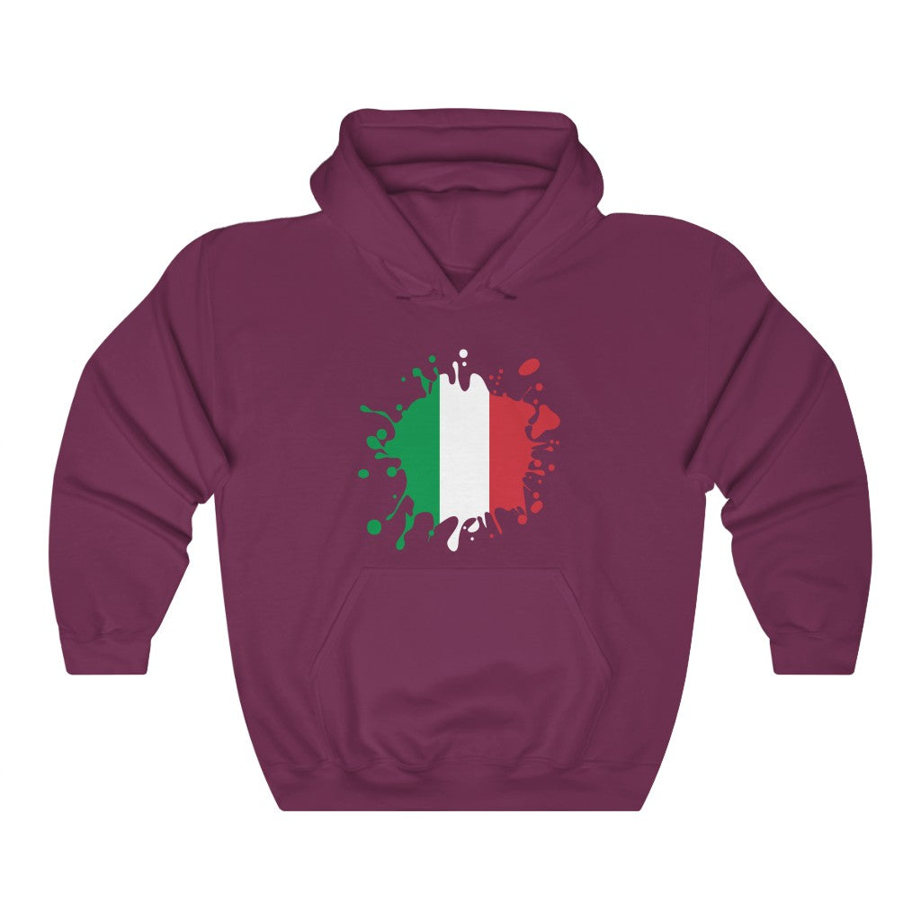 Italy Splat Flag Hoodie Sweatshirt - Unisex
