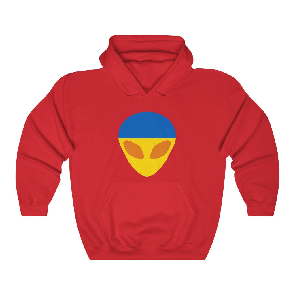 Ukraine Alien Flag Hoodie Sweatshirt - Unisex