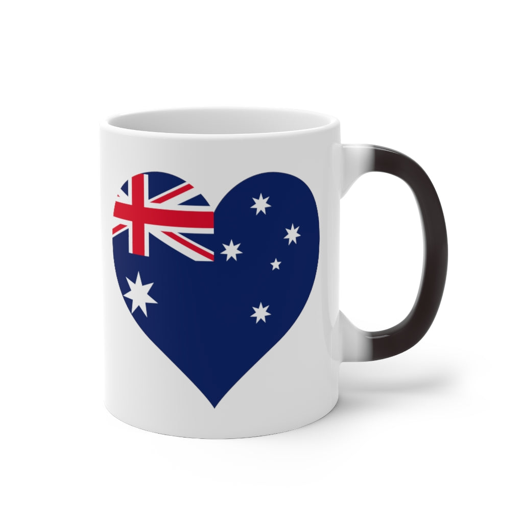 Australia Heart Color Changing Mug