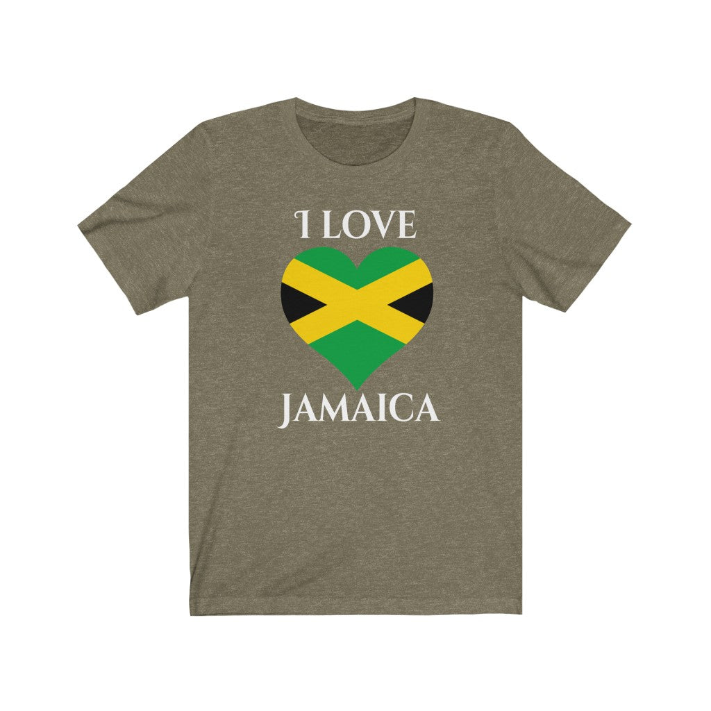 Jamaica Heart Flag Premium Tee 2 - Unisex