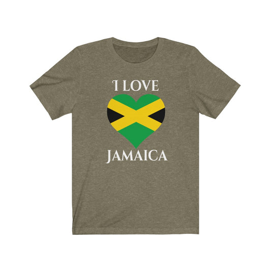 Jamaica Heart Flag Premium Tee 2 - Unisex