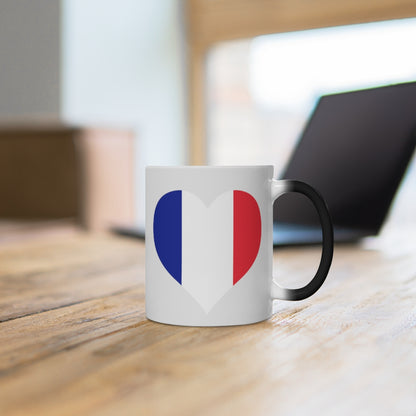 France Heart Color Changing Mug