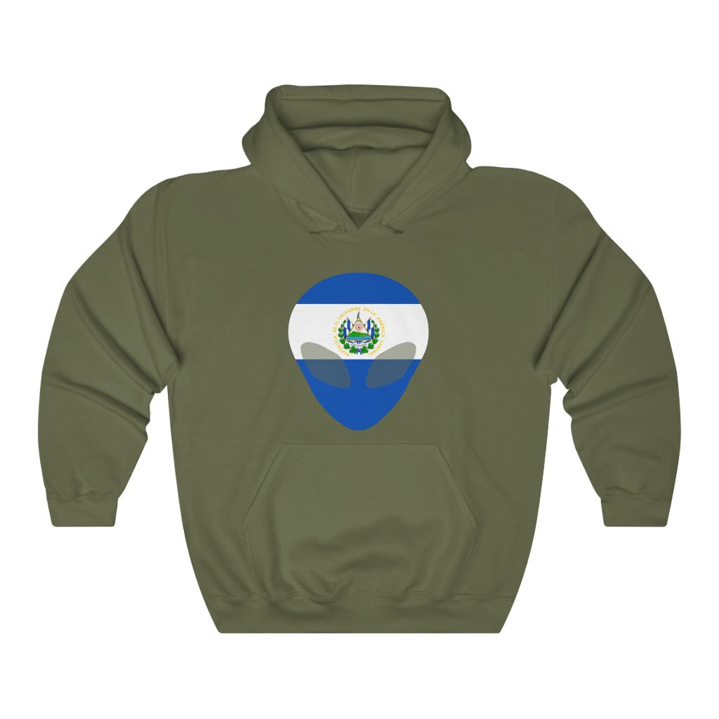 El Salvador Alien Flag Hoodie Sweatshirt - Unisex