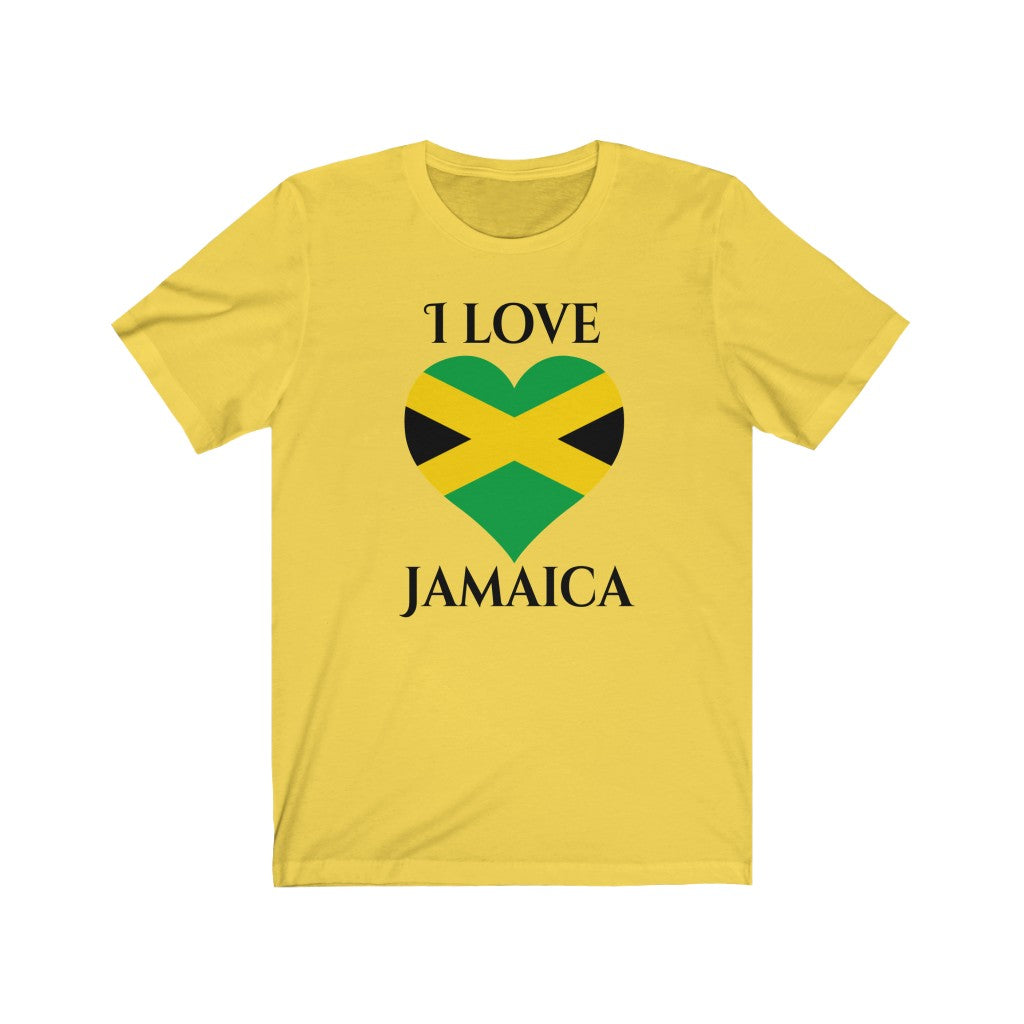 Jamaica Heart Flag Premium Tee 1 - Unisex