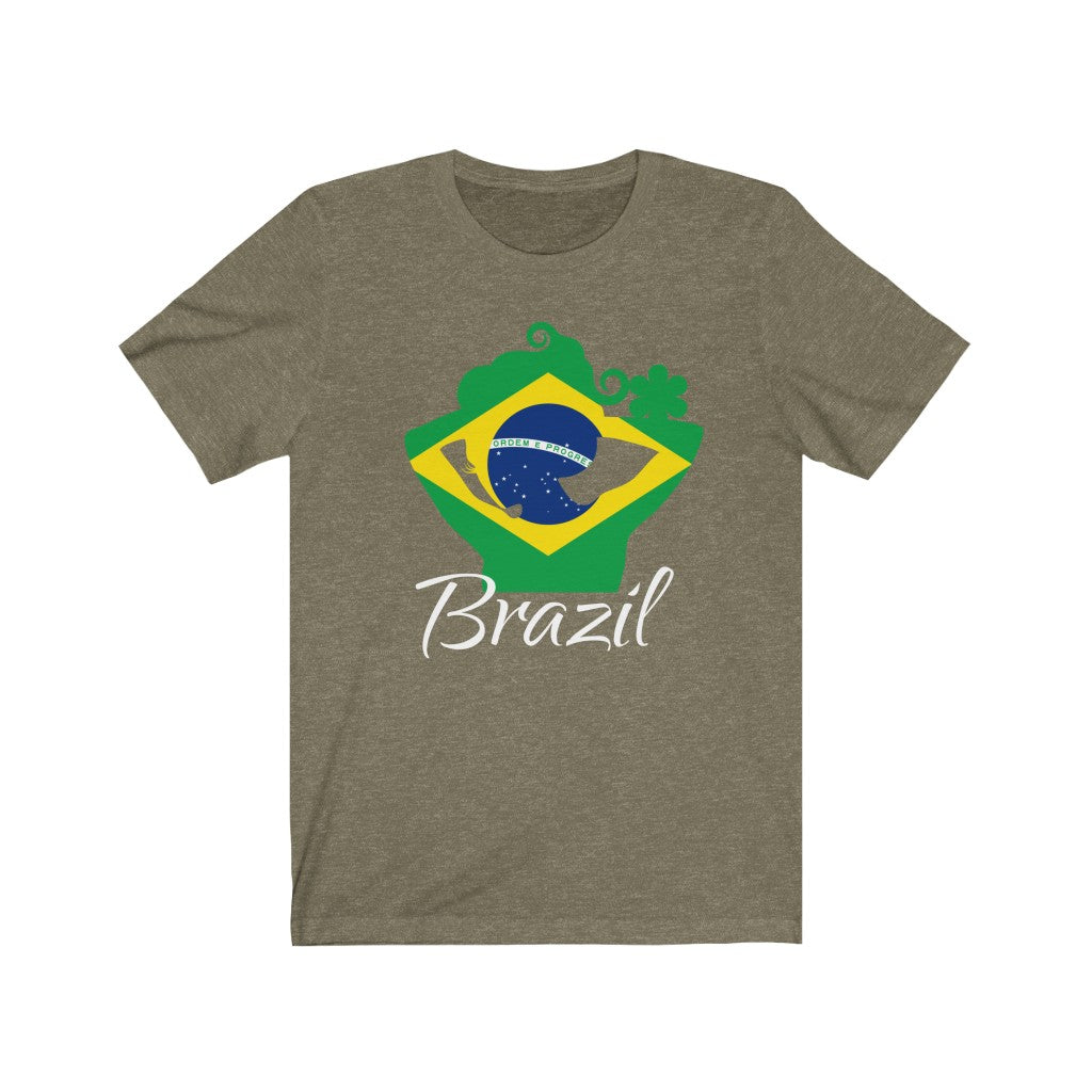 Brazil Lady Flag Premium Tee 2 - Unisex