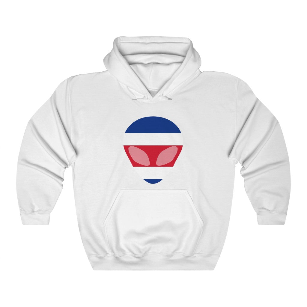 Costa Rica Alien Flag Hoodie Sweatshirt - Unisex