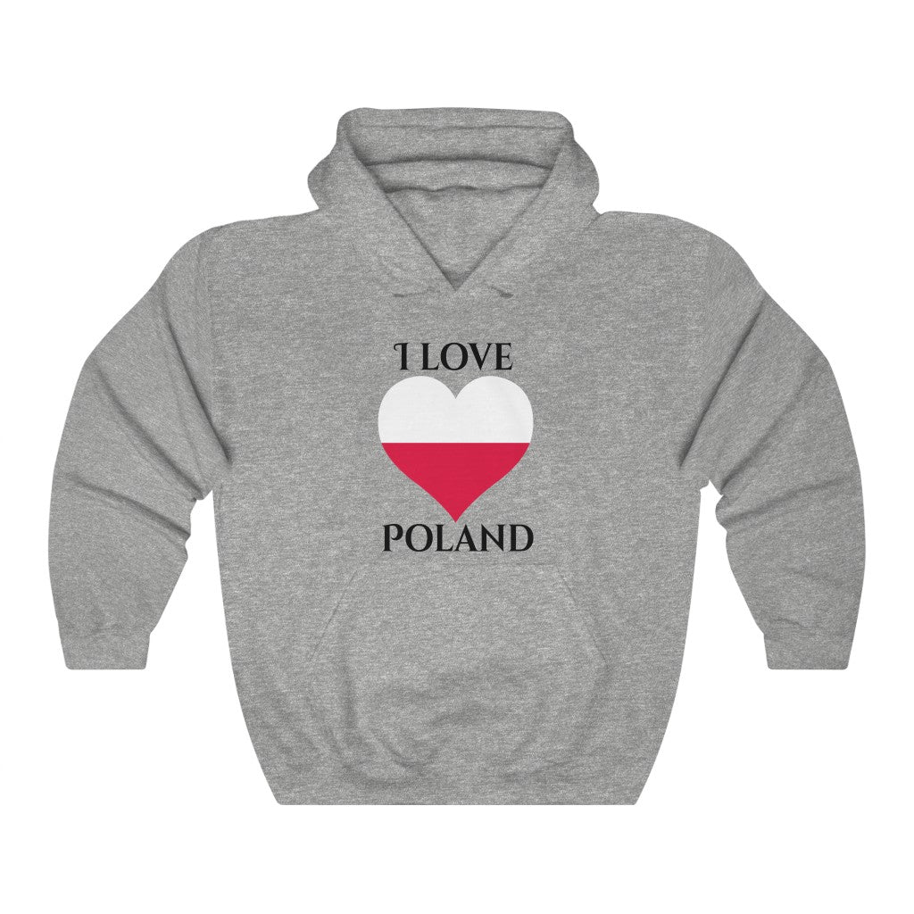 Poland Heart Flag Hoodie Sweatshirt 1 - Unisex