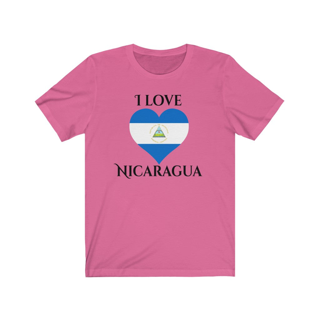 Nicaragua Heart Flag Premium Tee 1 - Unisex