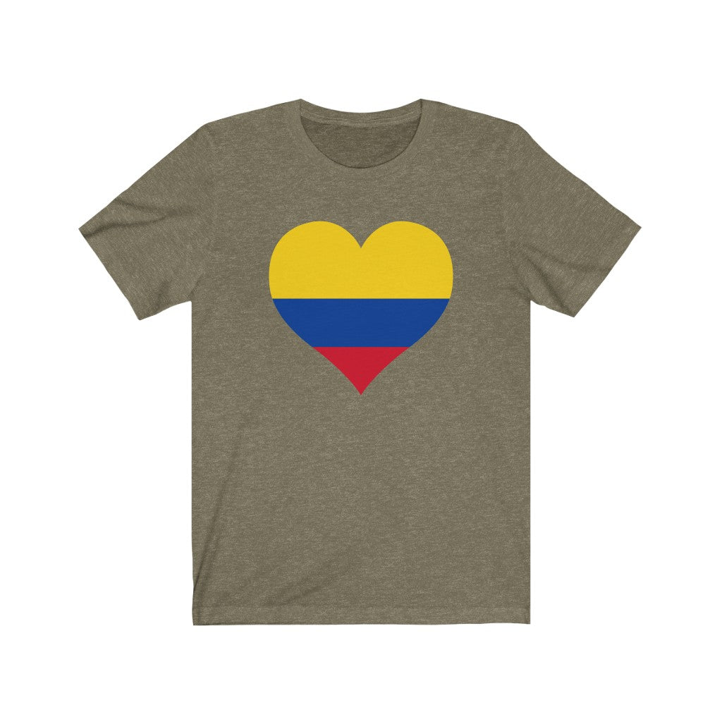 Colombia Heart Flag Premium Tee - Unisex