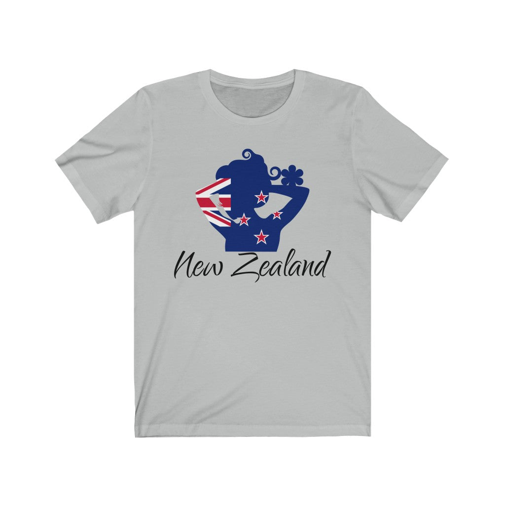 New Zealand Lady Flag Premium Tee 1 - Unisex