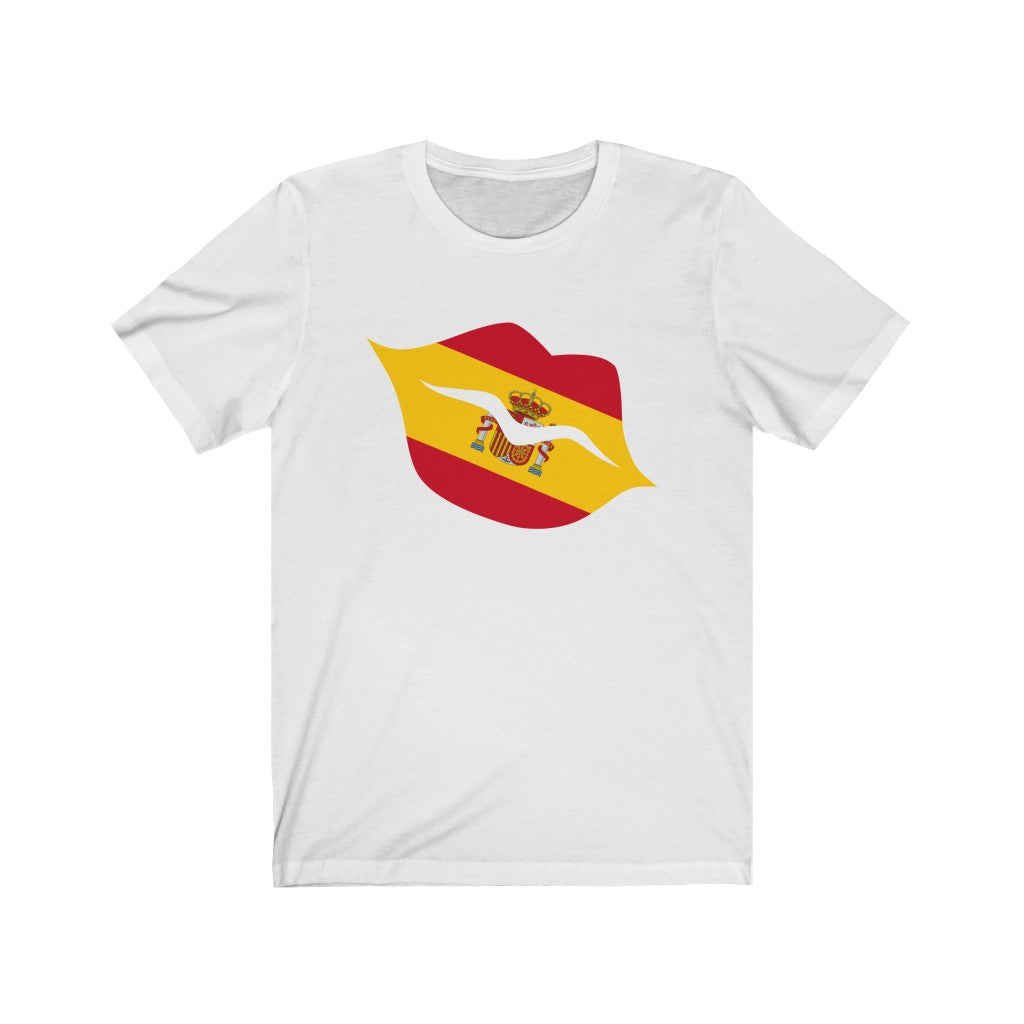 Spain Lips Flag Premium Tee - Unisex