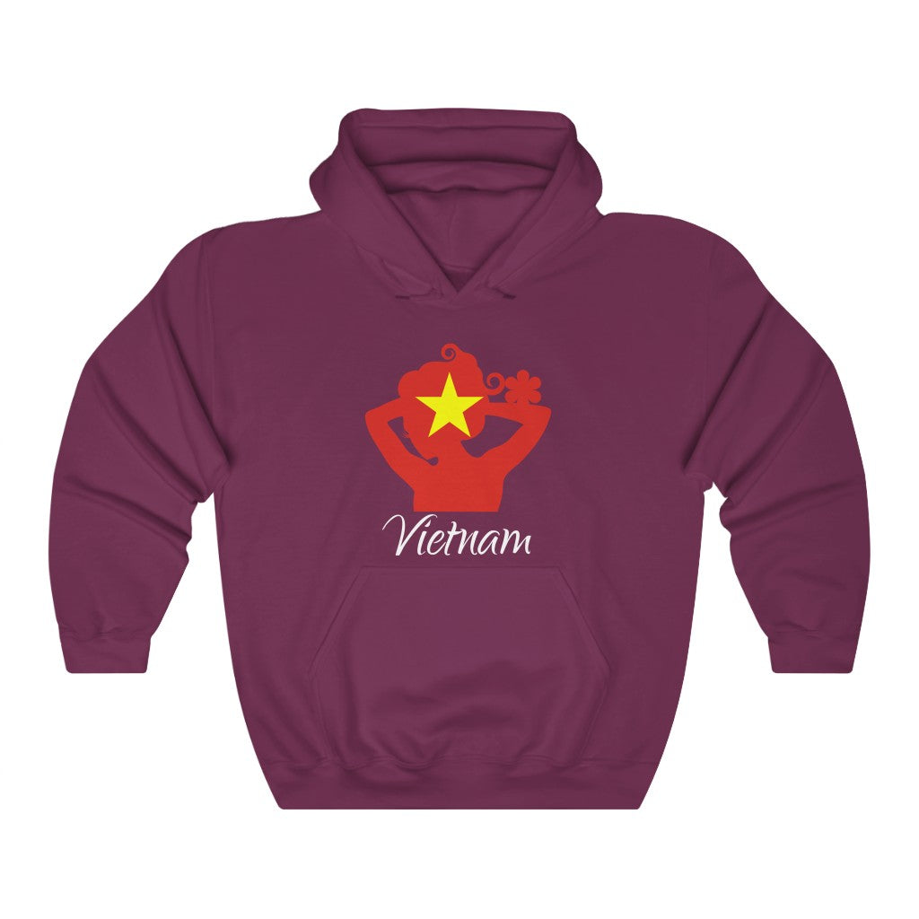 Vietnam Lady Flag Hoodie Sweatshirt 2 - Unisex