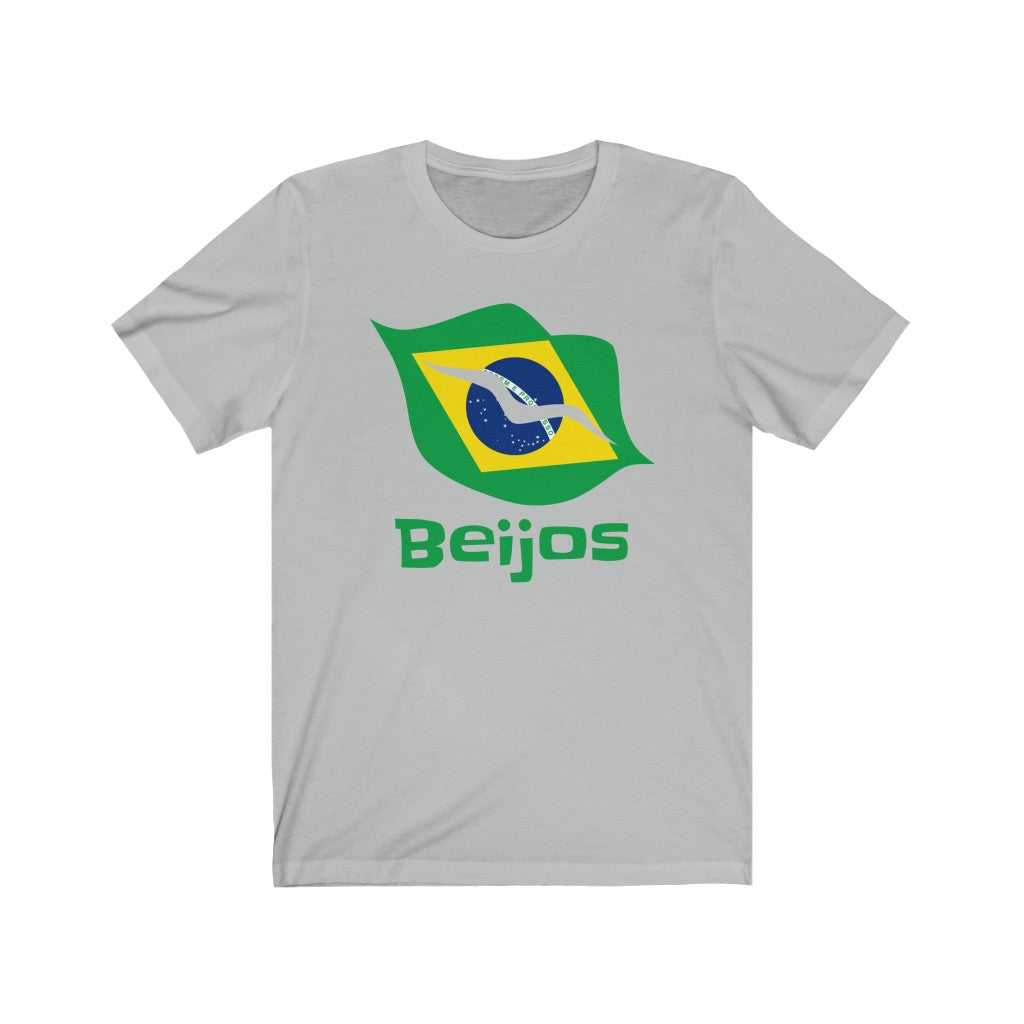 Brazil (Beijos) Lips Flag Premium Tee 1b - Unisex