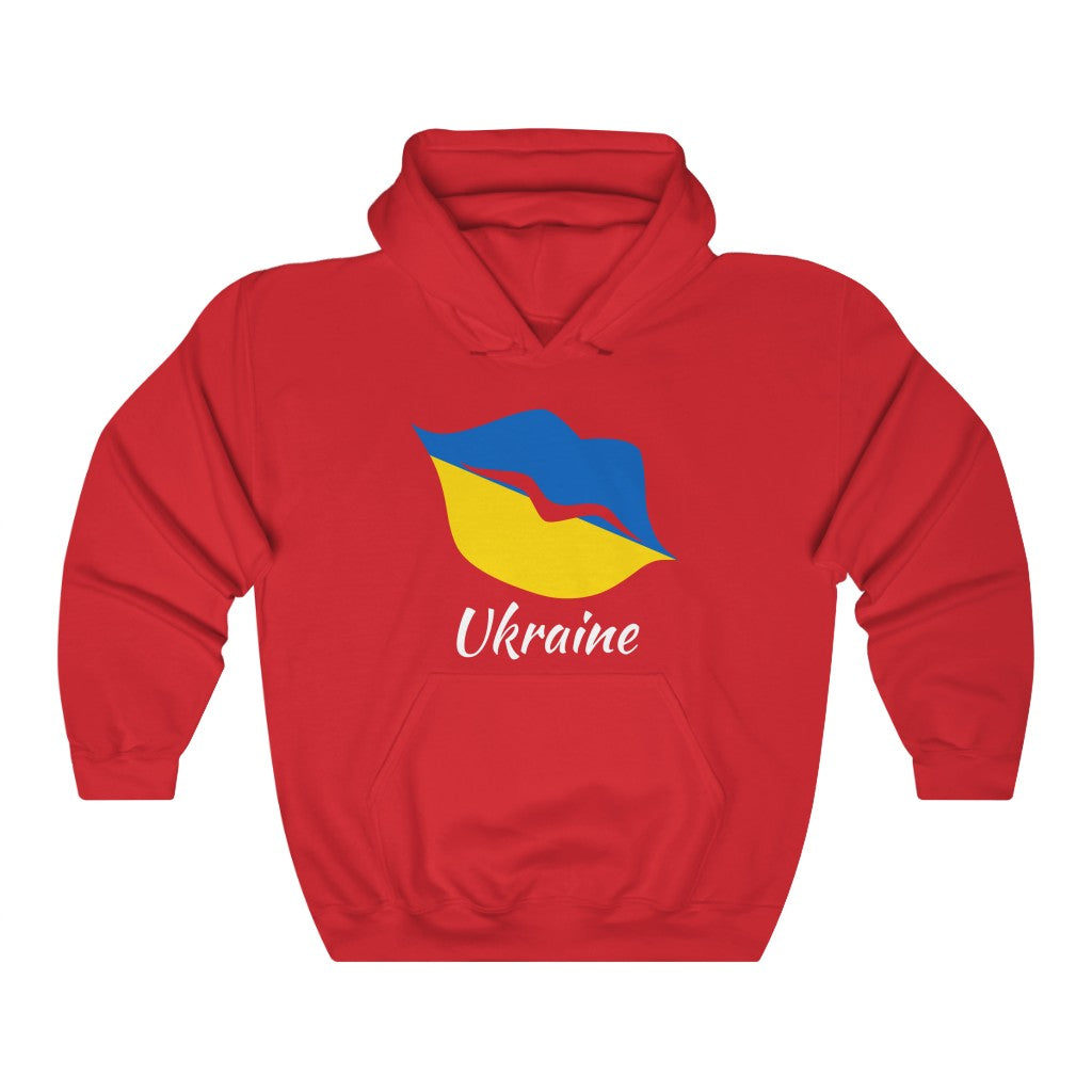 Ukraine Lips Flag Hoodie Sweatshirt 2 - Unisex