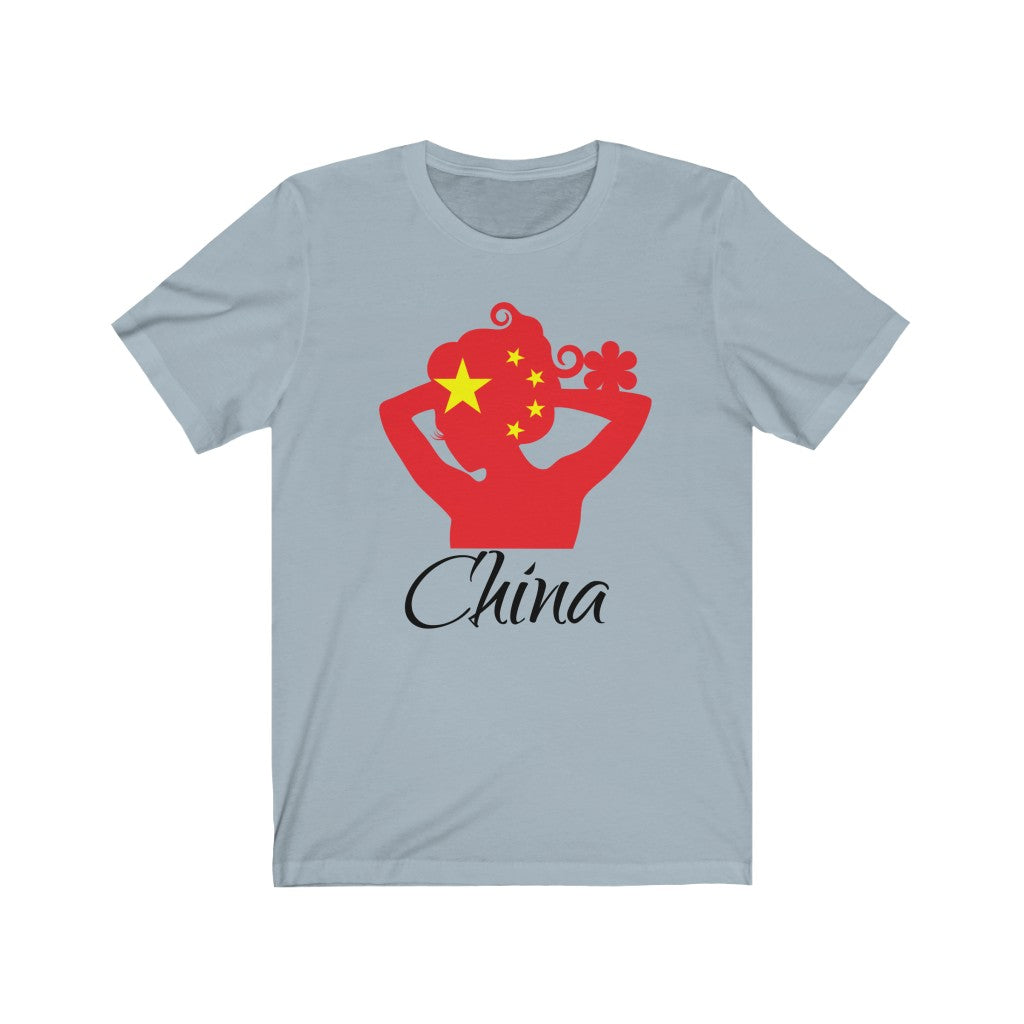 China Lady Flag Premium Tee 1 - Unisex
