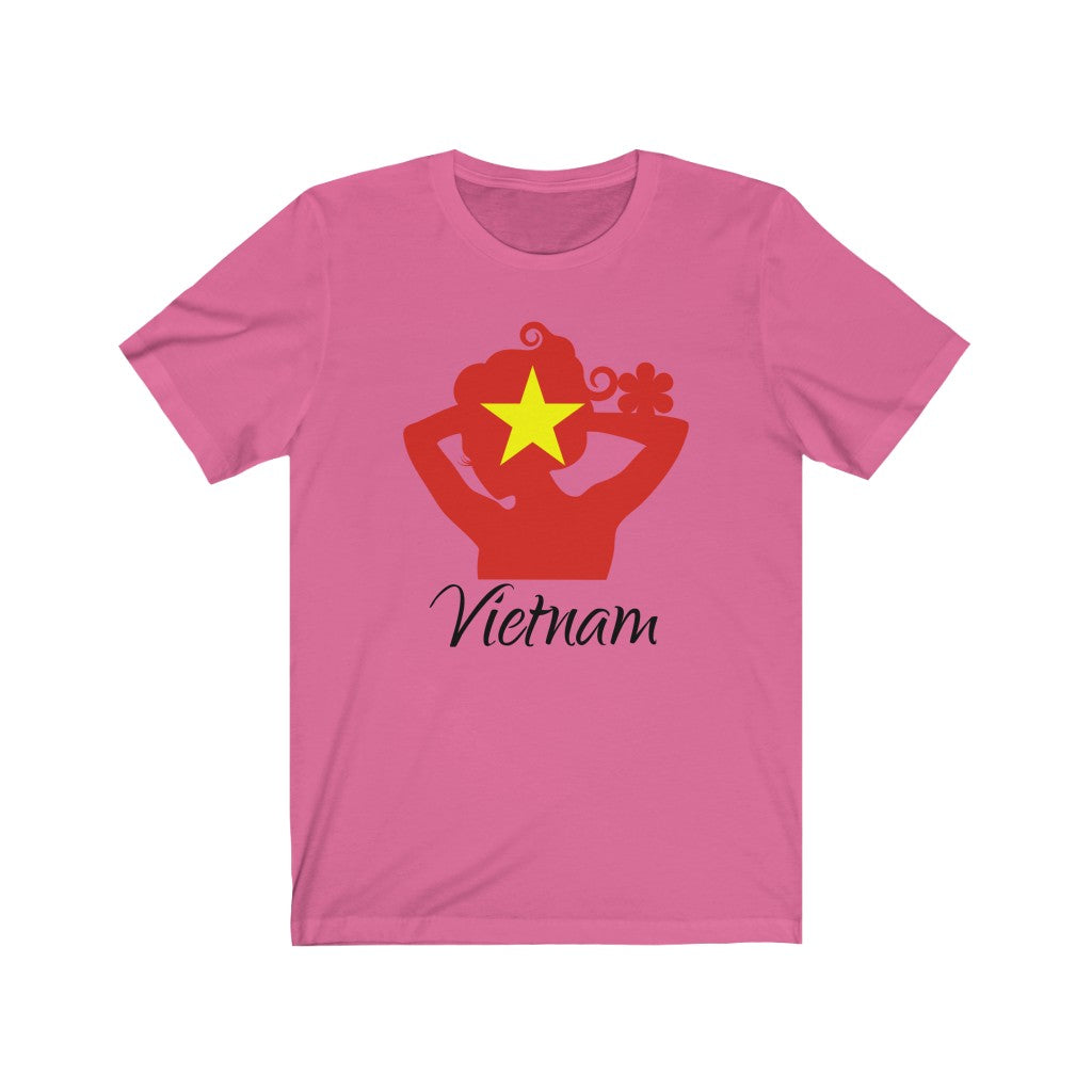Vietnam Lady Flag Premium Tee 1 - Unisex