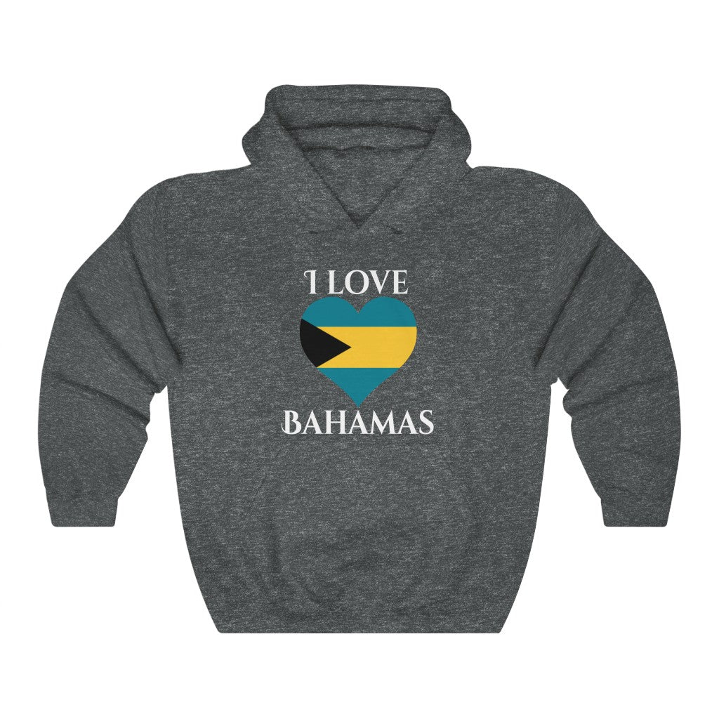 Bahamas Heart Flag Hoodie Sweatshirt 2 - Unisex