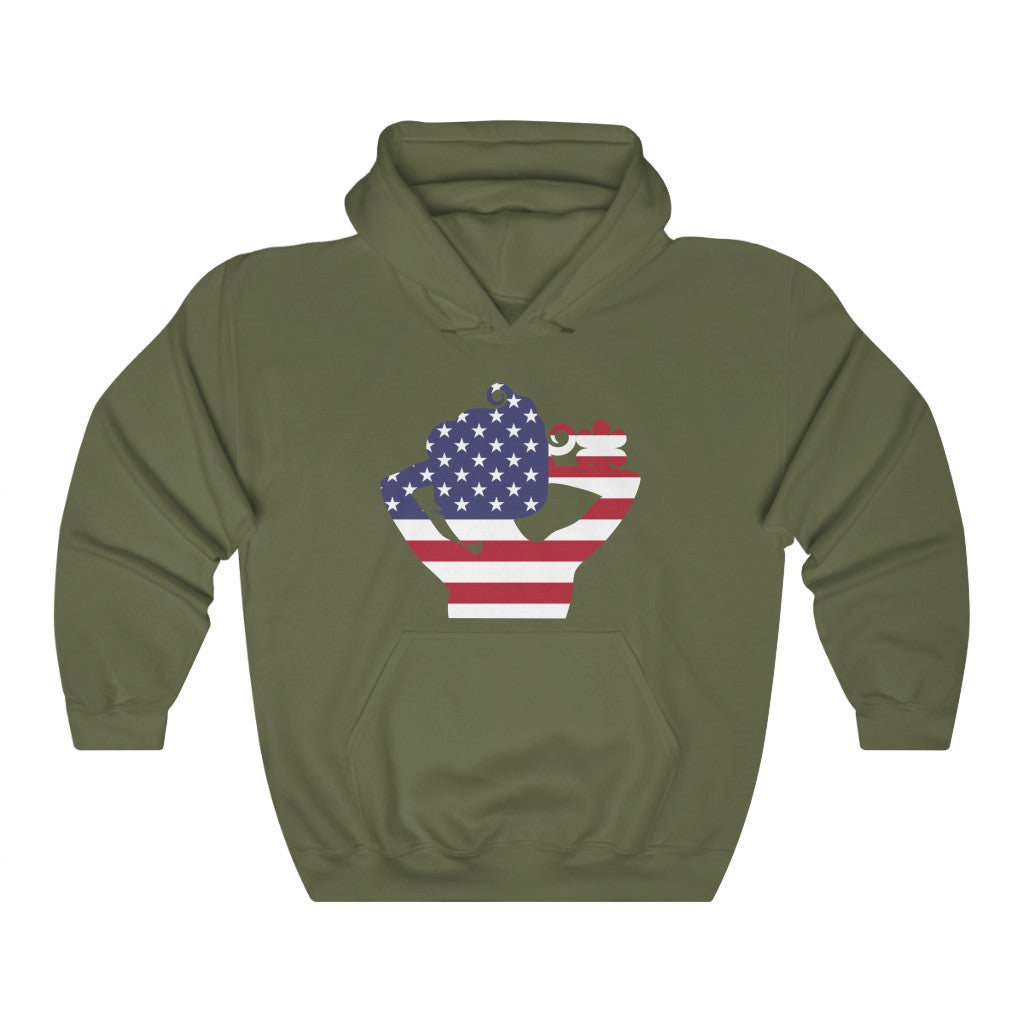 United States of America Lady Flag Hoodie Sweatshirt - Unisex