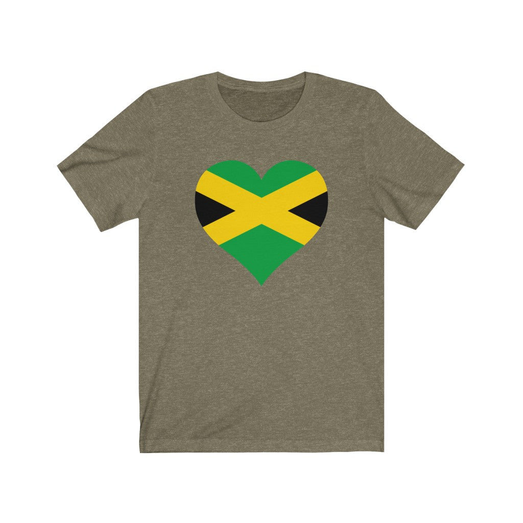 Jamaica  Heart Flag Premium Tee - Unisex