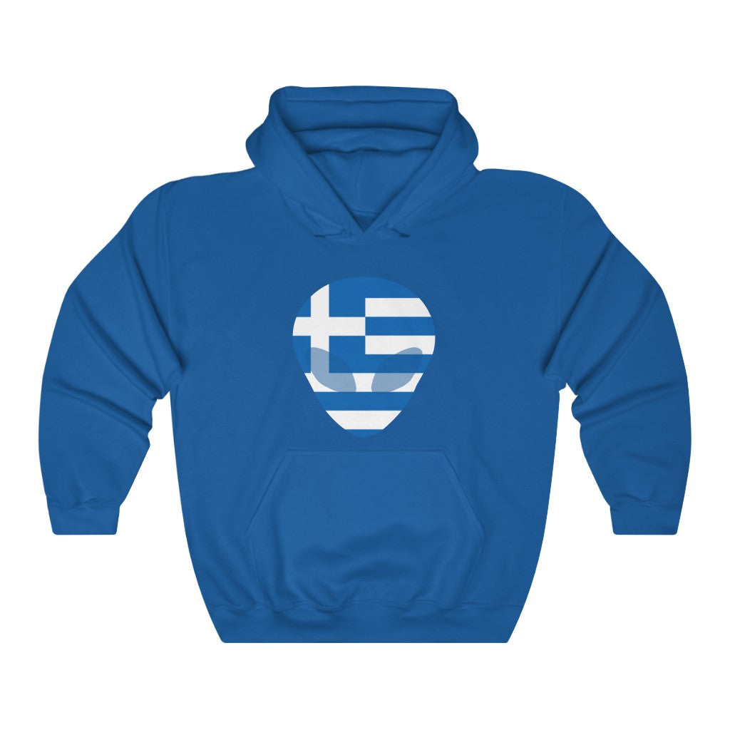 Greece Alien Flag Hoodie Sweatshirt - Unisex