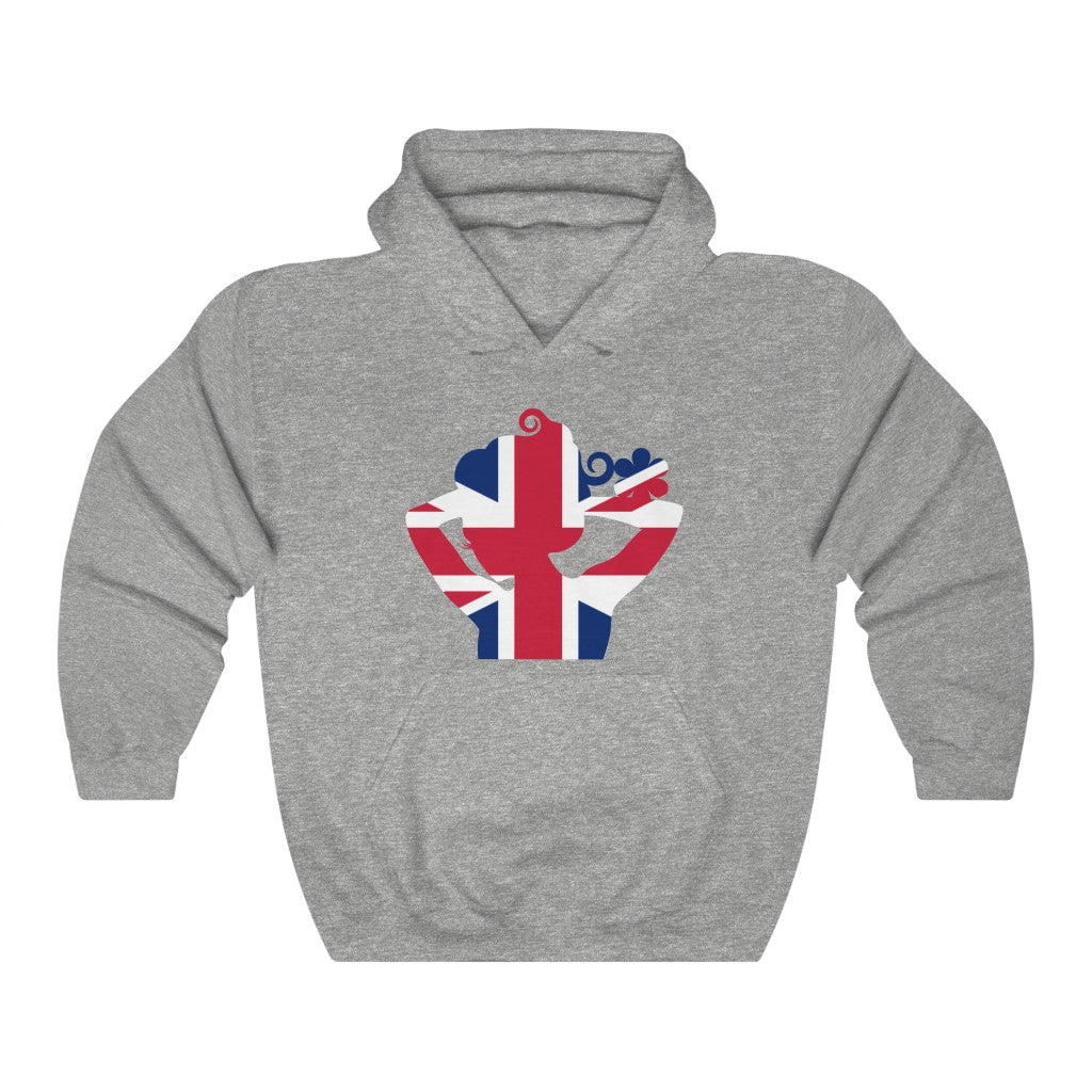 United Kingdom Lady Flag Hoodie Sweatshirt - Unisex