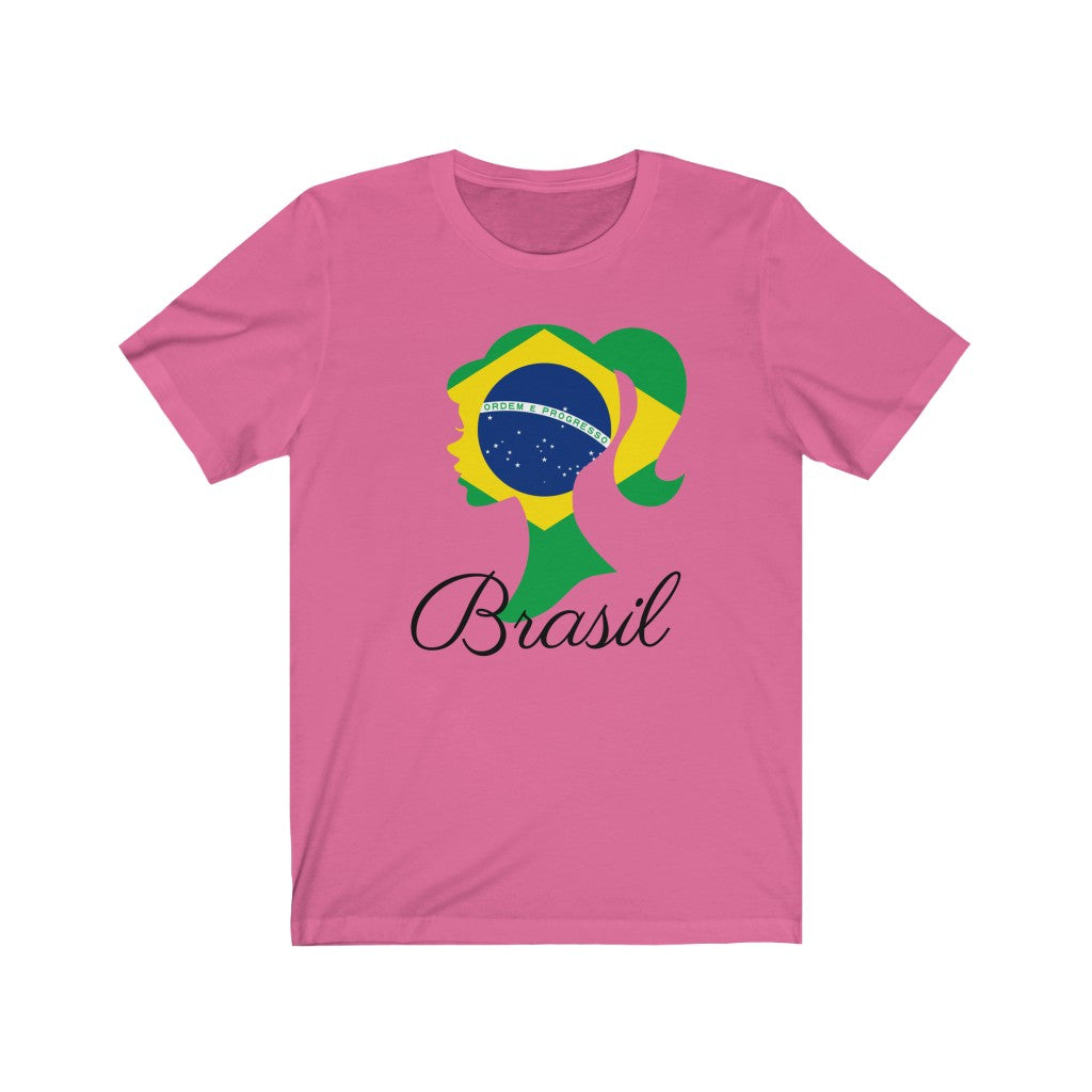 Brazil (Brasil) Girl Flag Premium Tee 1 - Unisex