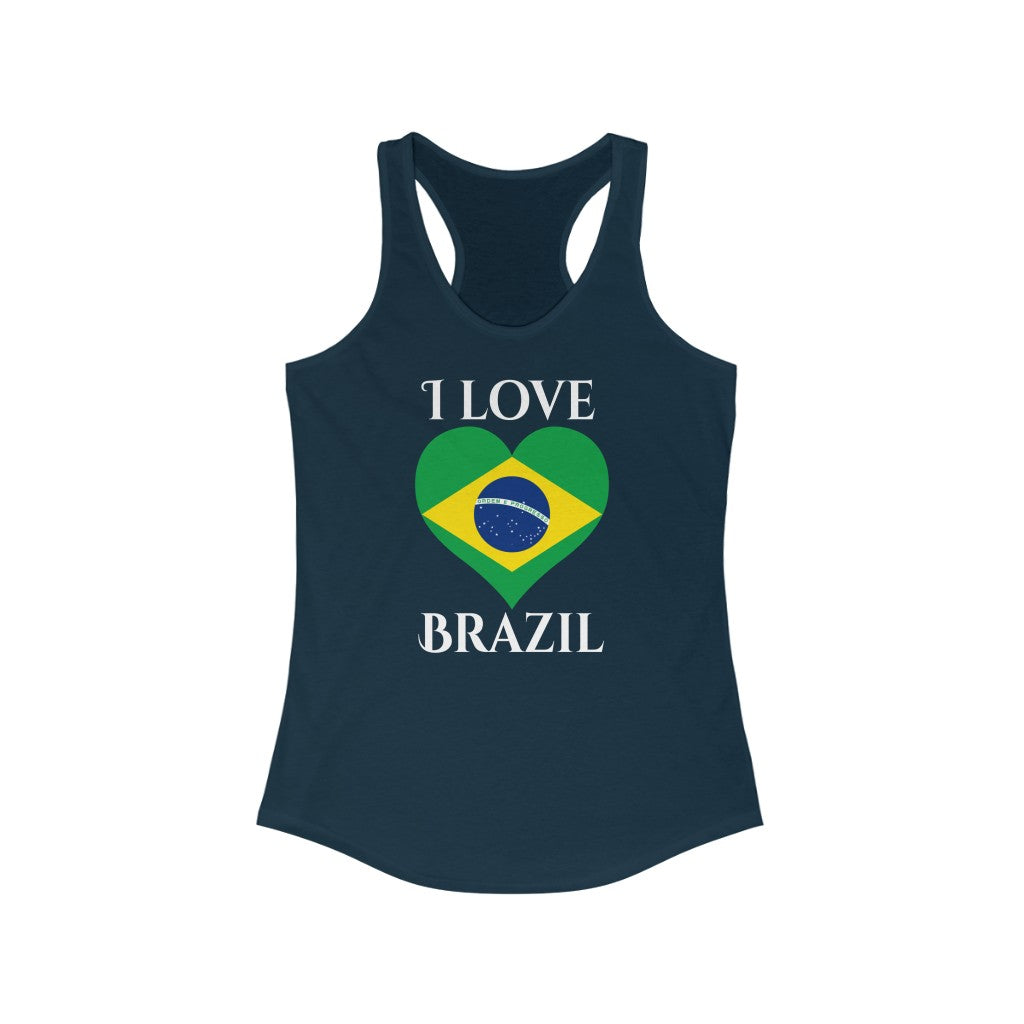 Brazil Heart Flag Tank 2 - Women