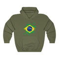 Brazil Splat Flag Hoodie Sweatshirt - Unisex