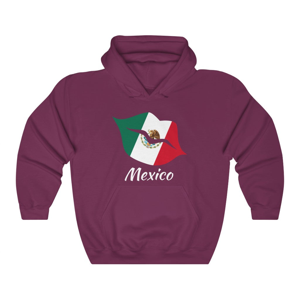 Mexico Lips Flag Hoodie Sweatshirt 2 - Unisex