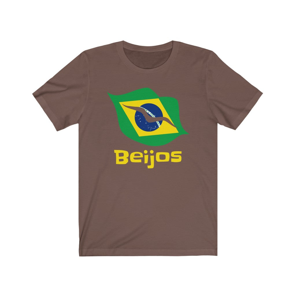 Brazil (Beijos) Lips Flag Premium Tee 1a - Unisex