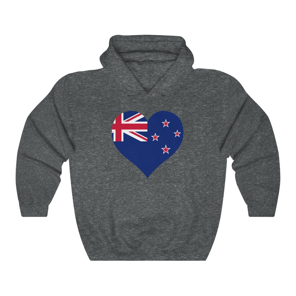 New Zealand Heart Flag Hoodie Sweatshirt - Unisex