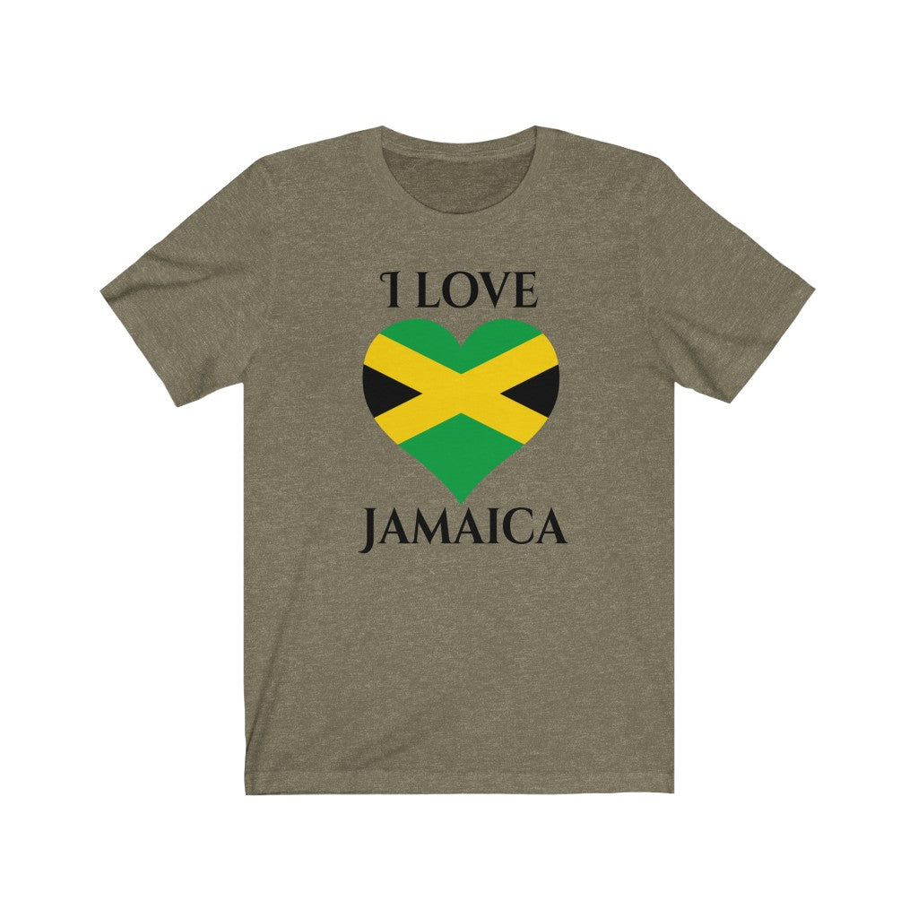 Jamaica Heart Flag Premium Tee 1 - Unisex