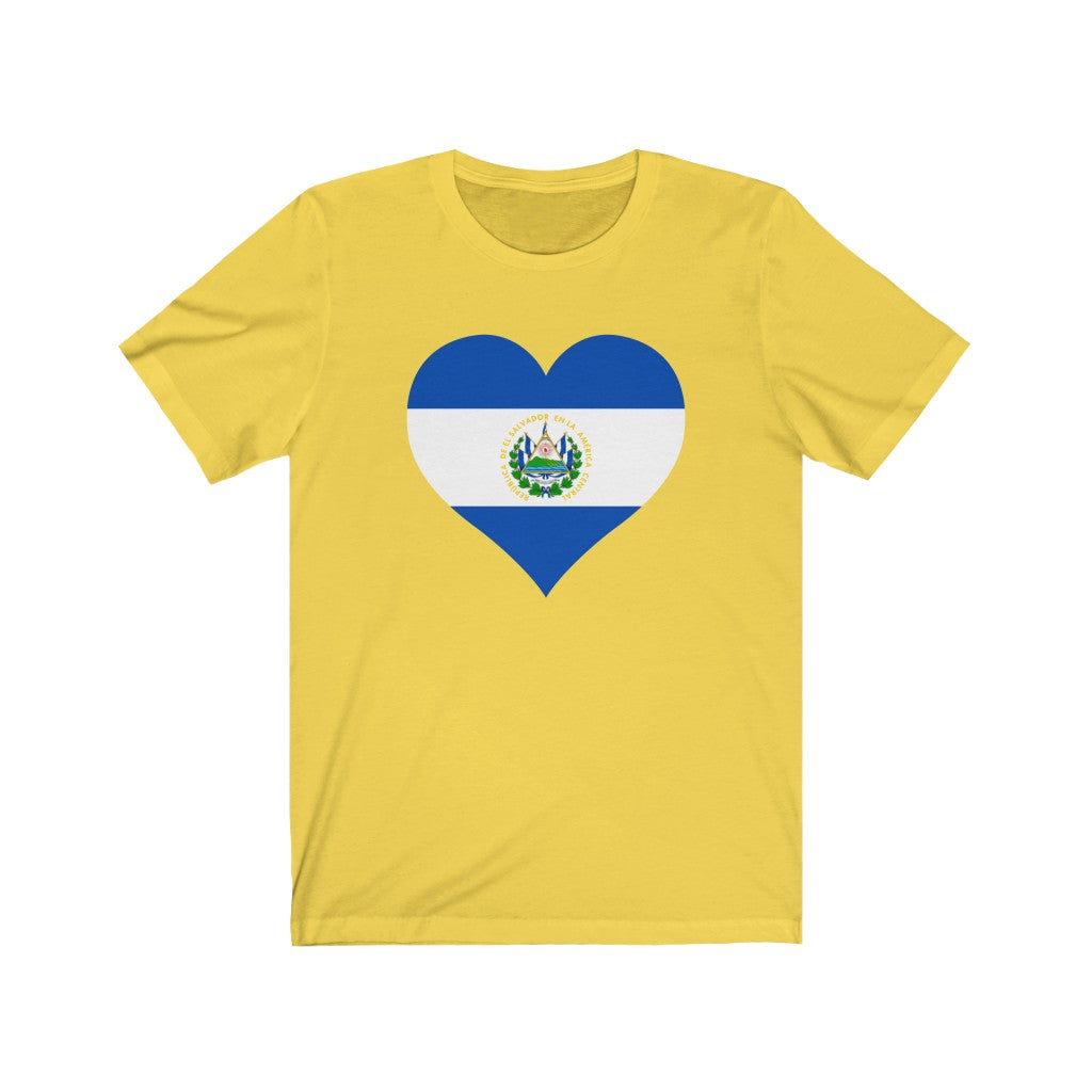 El Salvador Heart Flag Premium Tee - Unisex