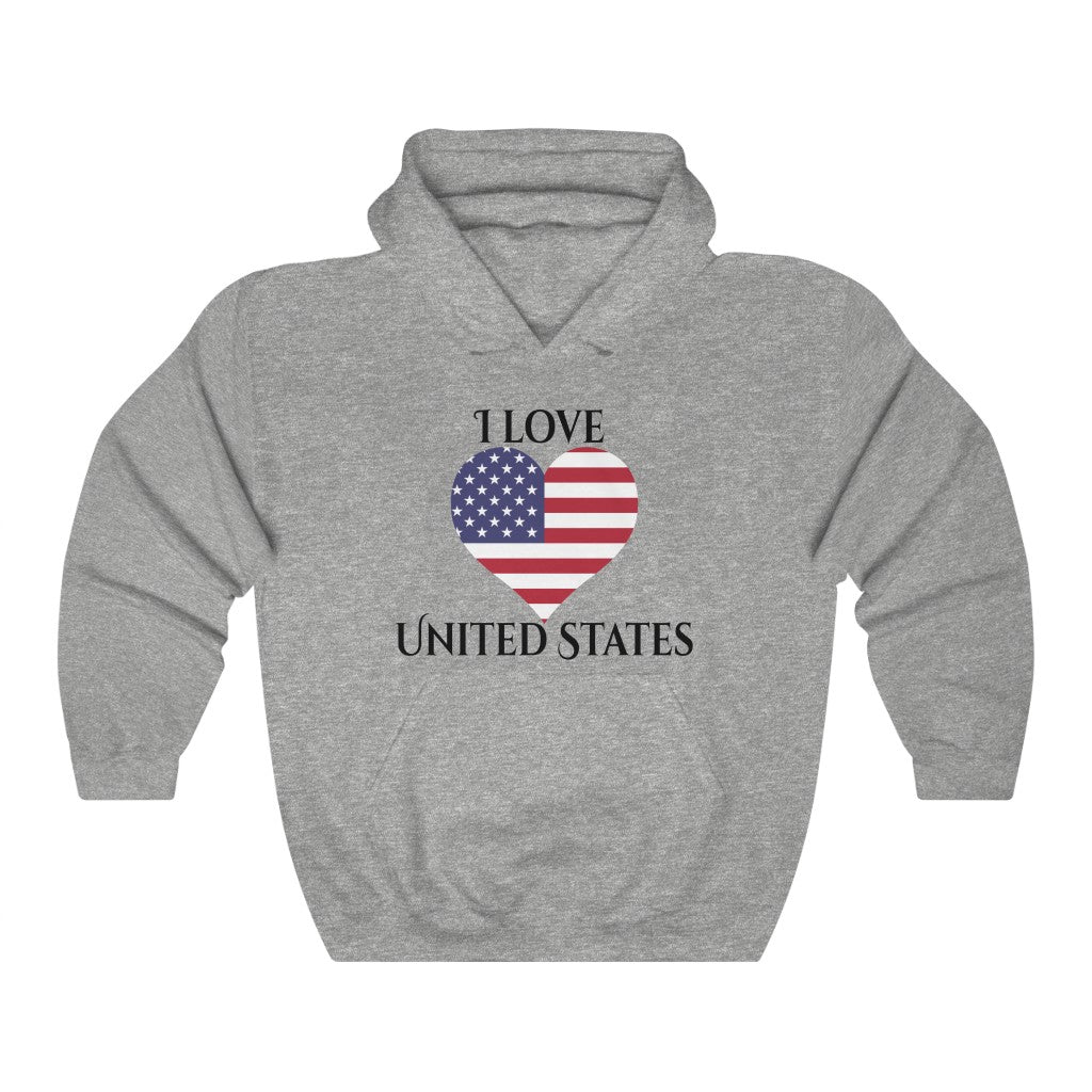 United States of America Heart Flag Hoodie Sweatshirt 1 - Unisex