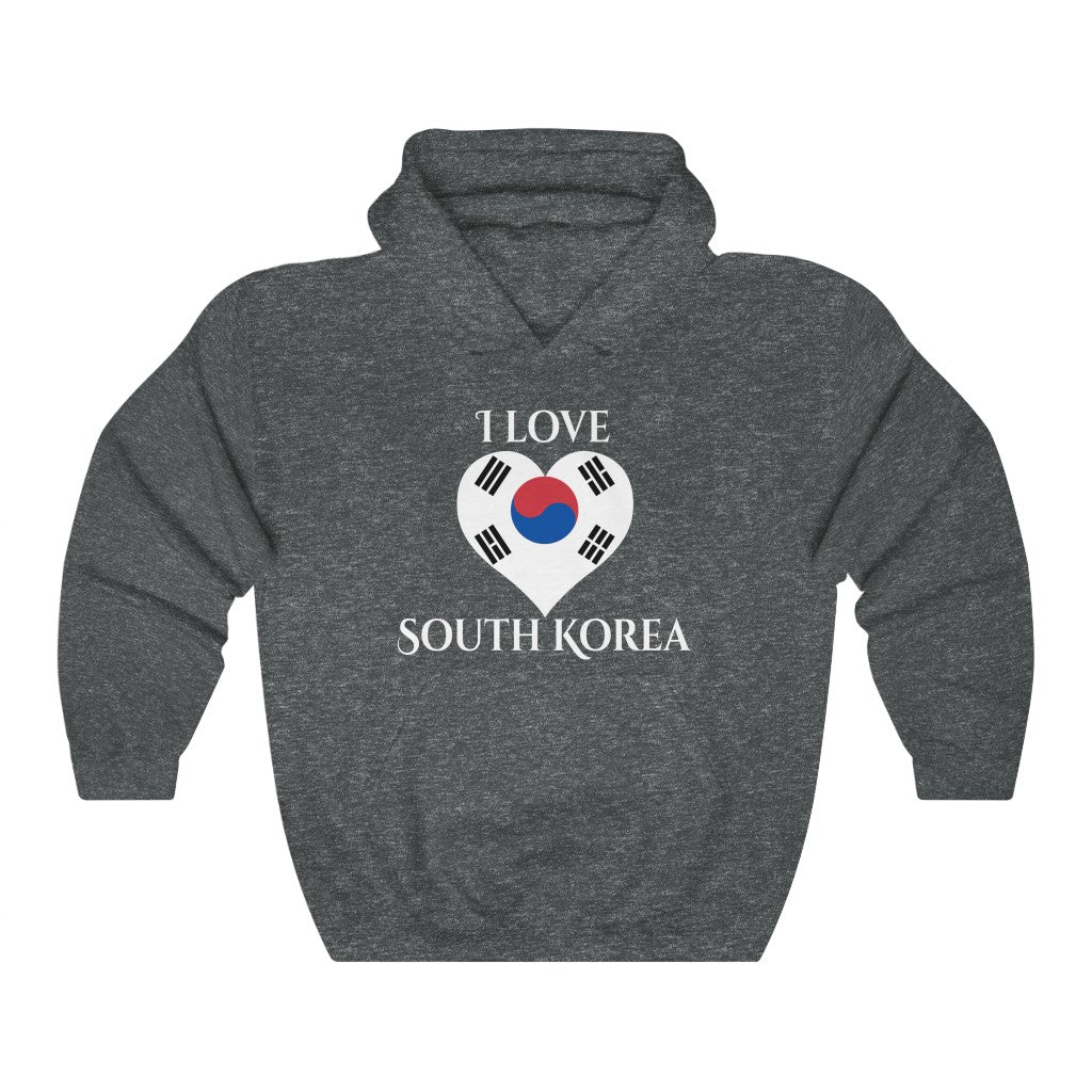 South Korea Heart Flag Hoodie Sweatshirt 2 - Unisex