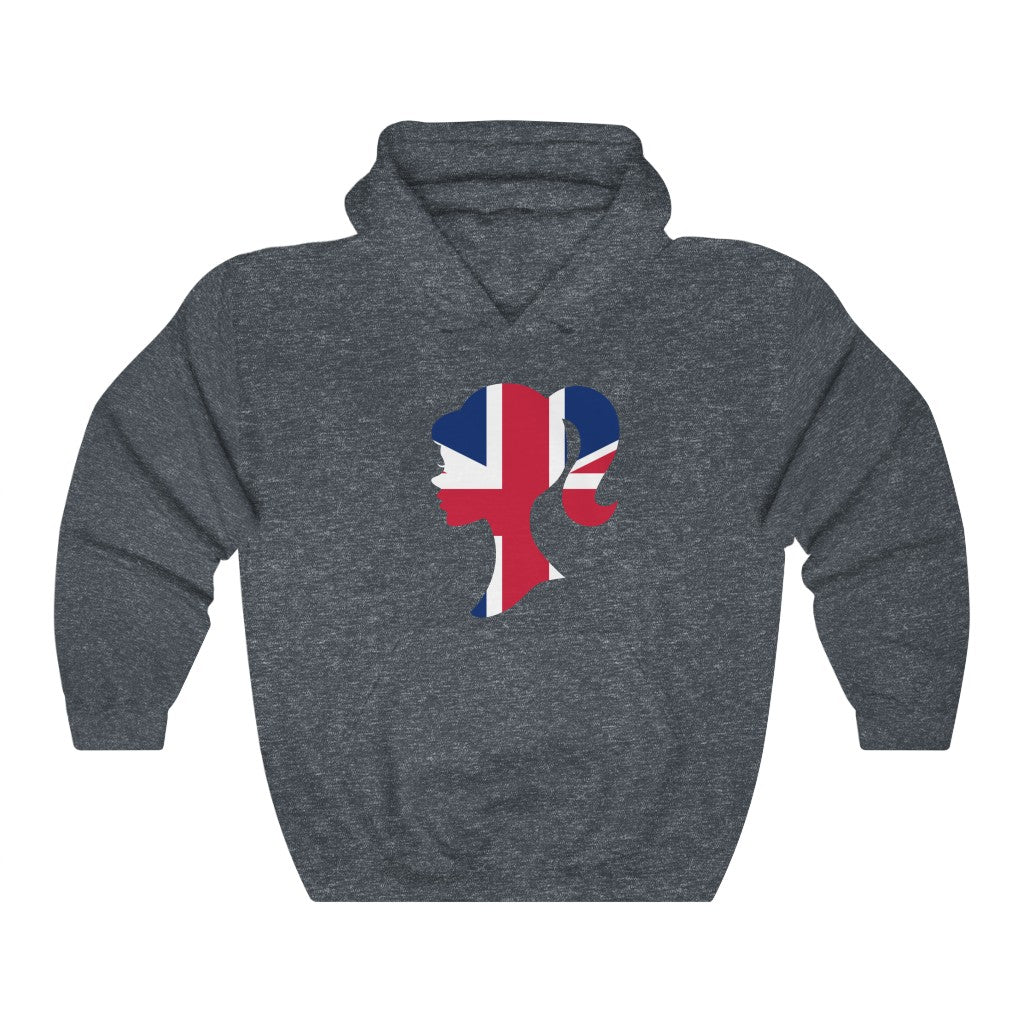 United Kingdom Girl Flag Hoodie Sweatshirt - Unisex