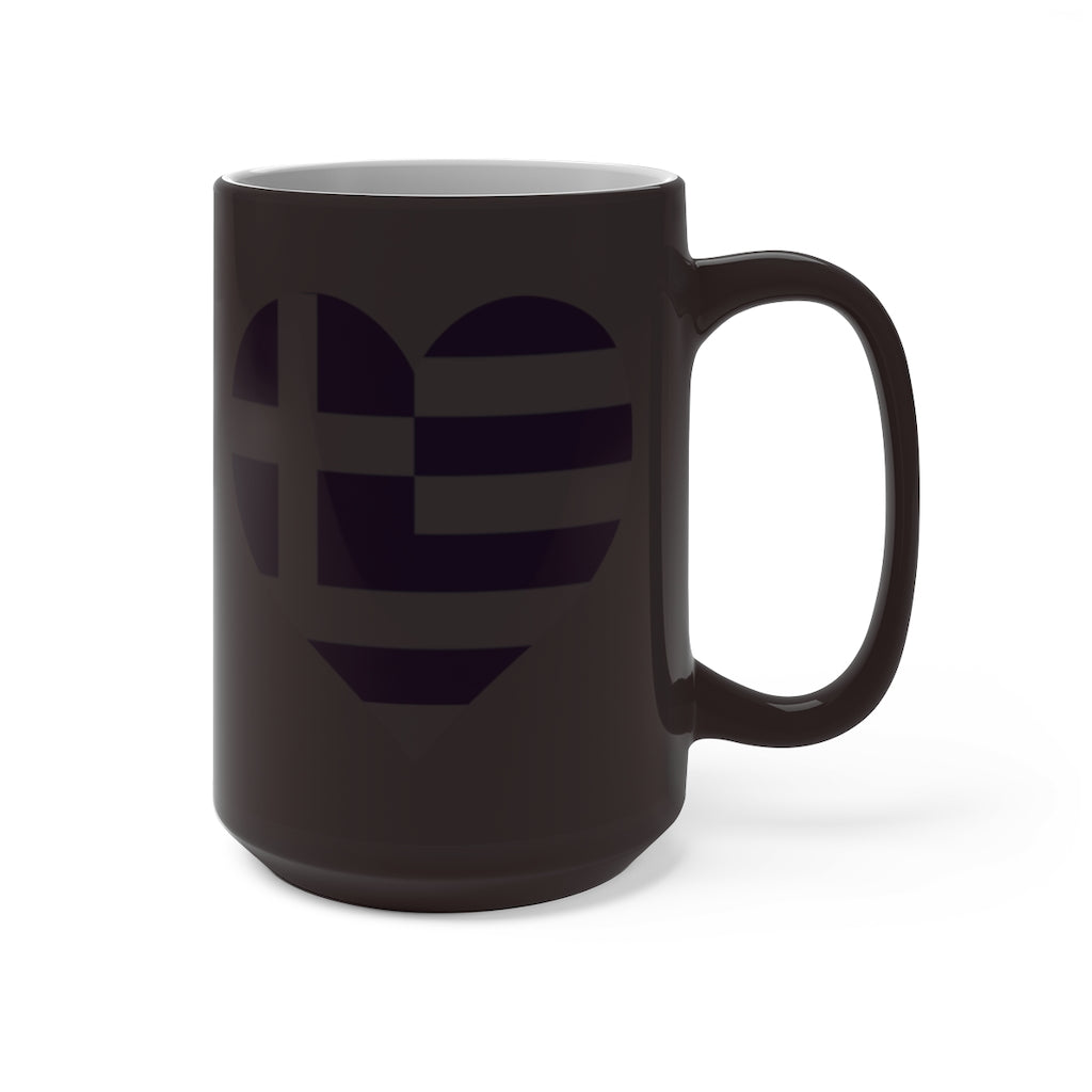 Greece Heart Color Changing Mug