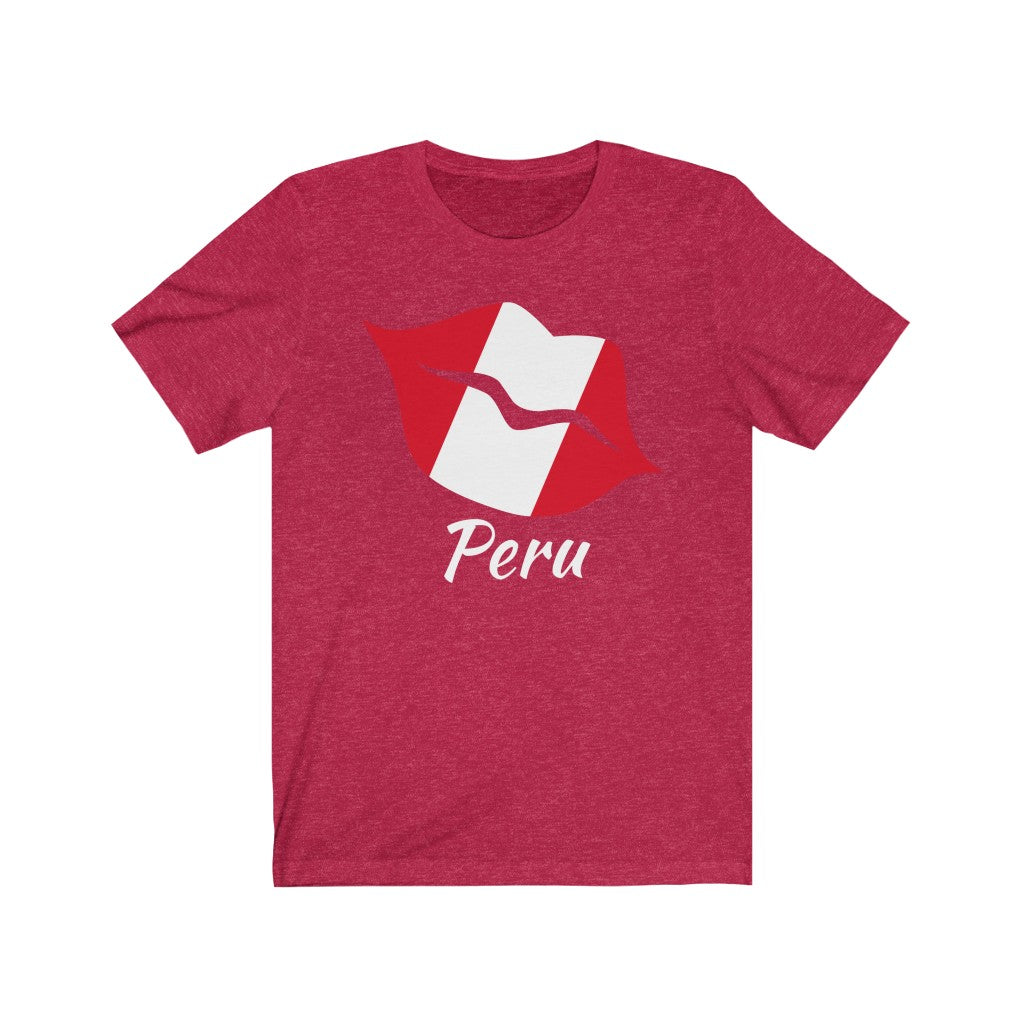 Peru Lips Flag Premium Tee 2 - Unisex