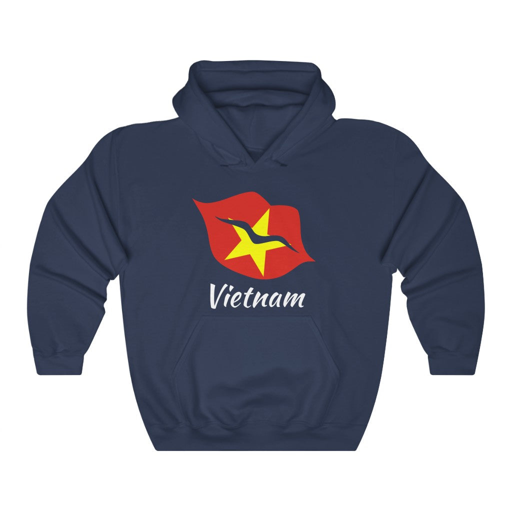 Vietnam Lips Flag Hoodie Sweatshirt 2 - Unisex
