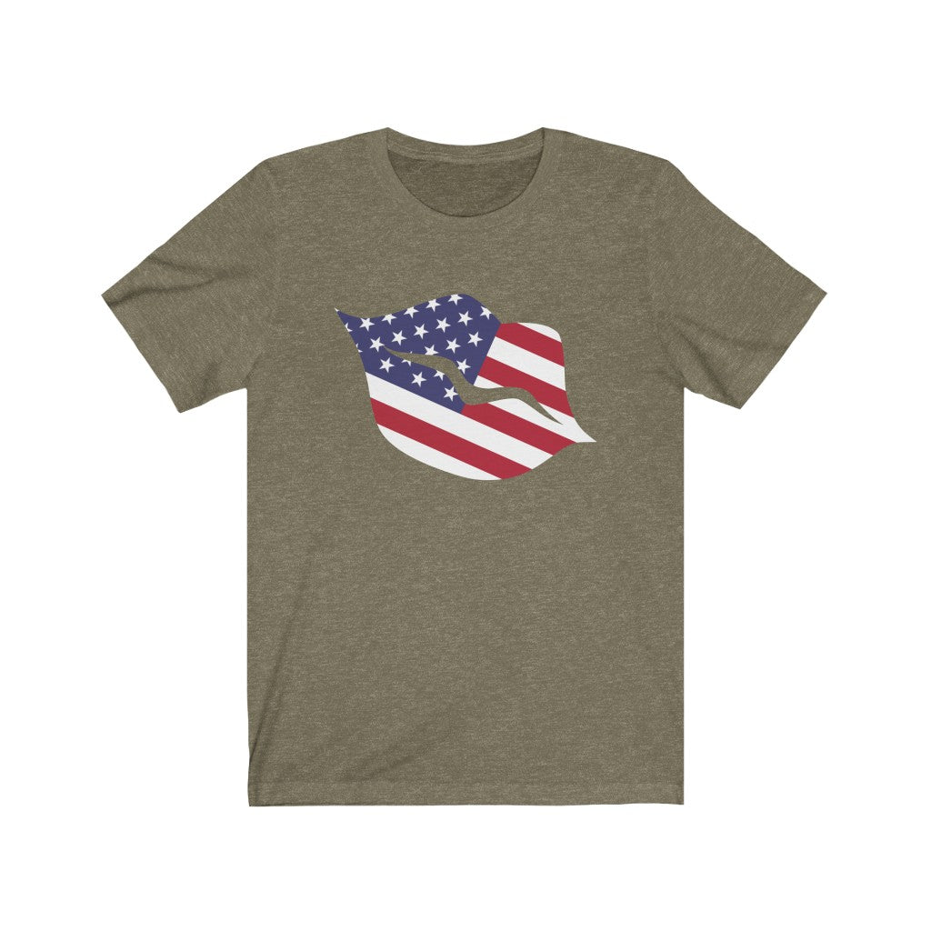 United States of America Lips Flag Premium Tee - Unisex