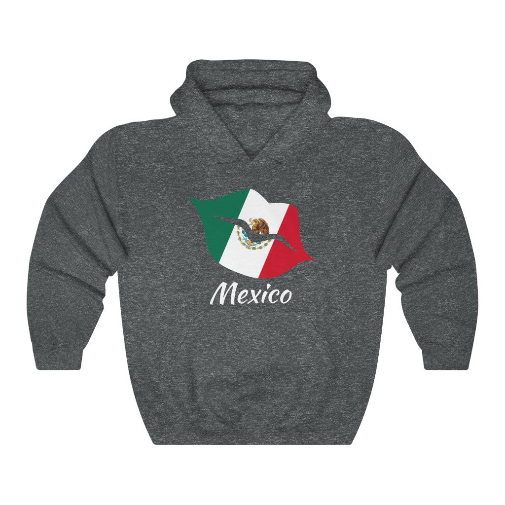 Mexico Lips Flag Hoodie Sweatshirt 2 - Unisex