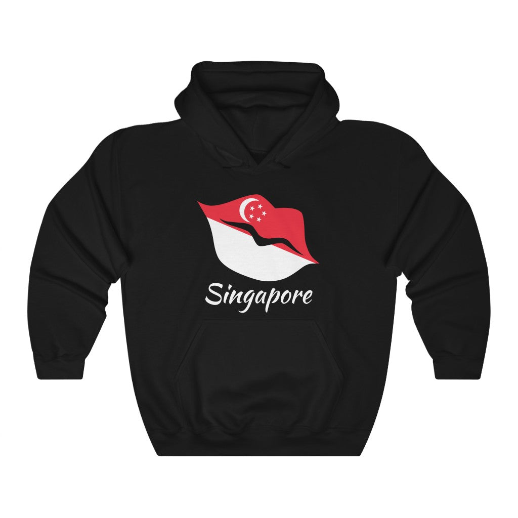 Singapore Lips Flag Hoodie Sweatshirt 2 - Unisex