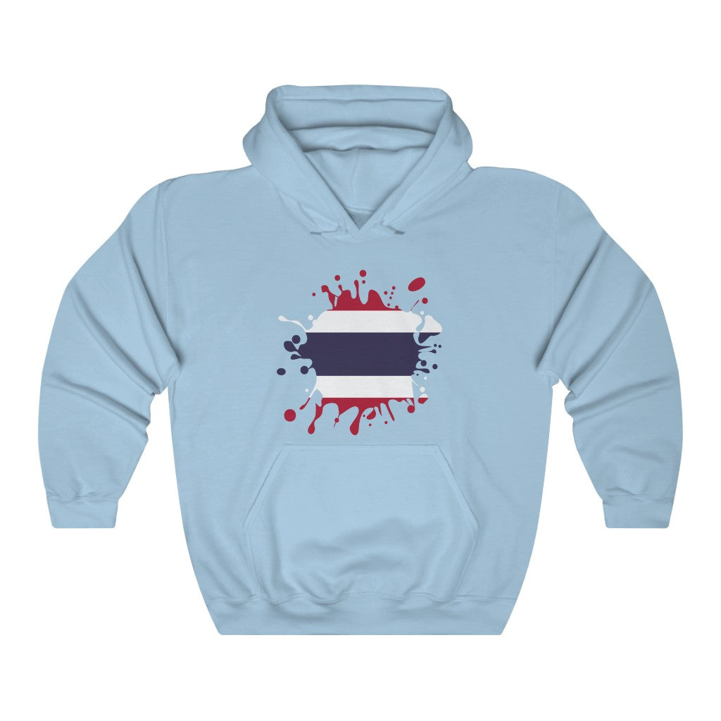 Thailand Splat Flag Hoodie Sweatshirt - Unisex